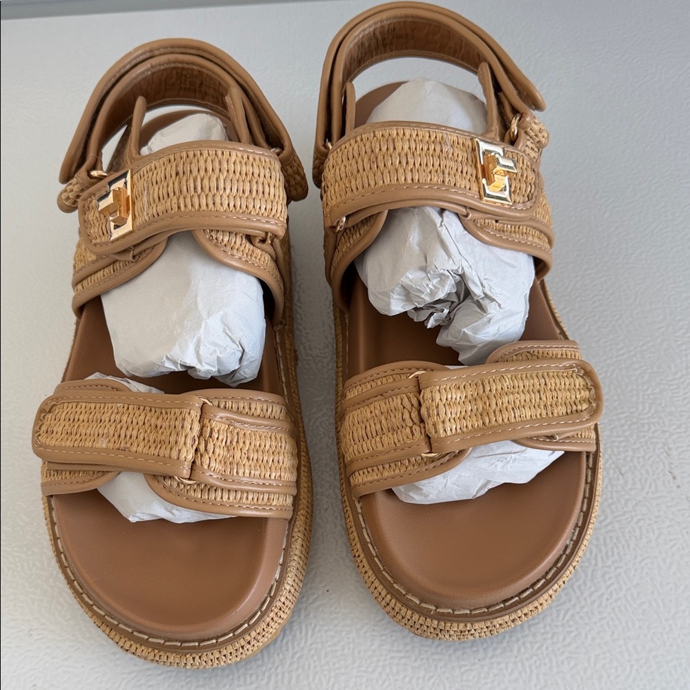 Shore Raffia Platform Sandal